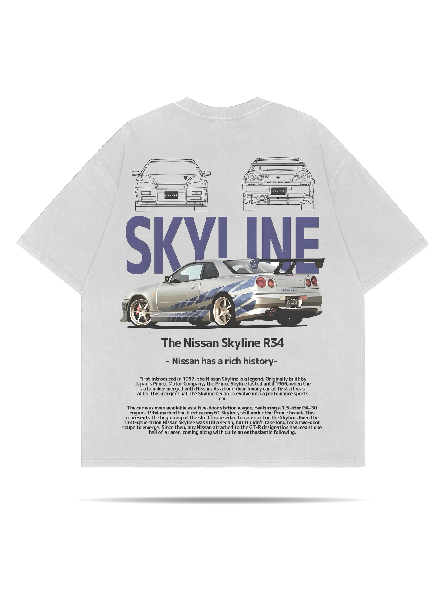 SKYLINE R34 REGULAR FIT TEE - UNISEX