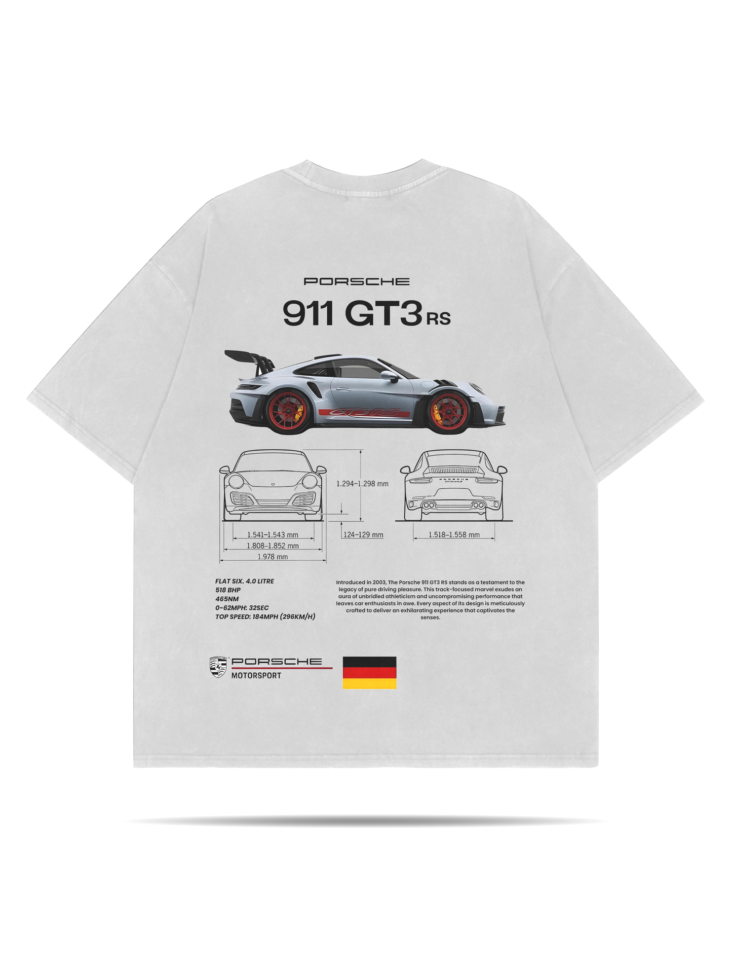 PORSCHE GT3 RS REGULAR FIT TEE - UNISEX