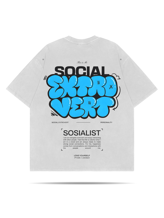 SOCIALLY EXTROVERT REGULAR FIT TEE - UNISEX